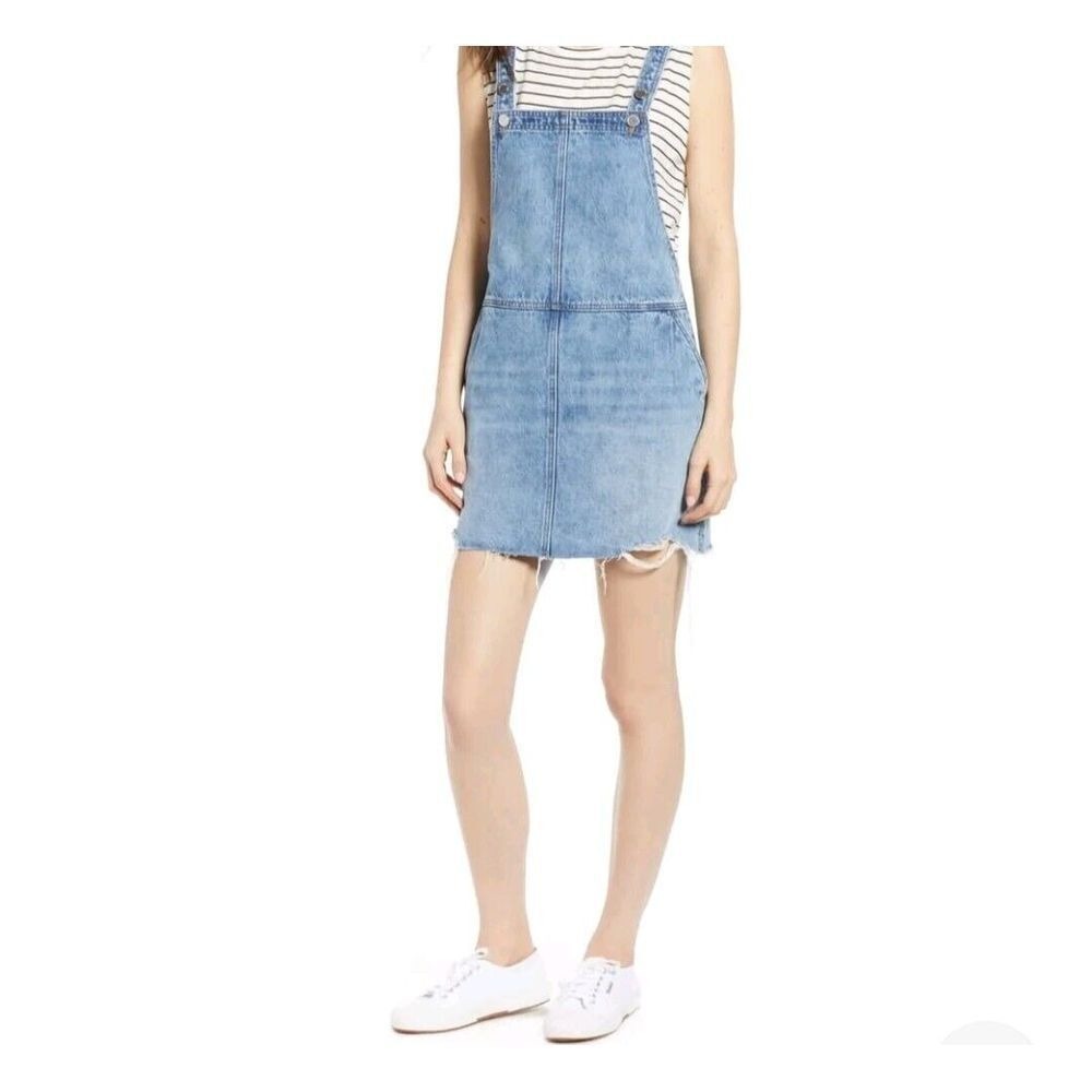 Blank NYC Skirtall Woman Size 27‎ Blue Blow The Bag Skirtall Denim Medium Wash